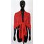 Van Der Rich ® - Schal mit fein gekreppter Oberfläche für Damen und Herren (45-Rot, One Size)