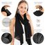 Chiffon Schal Damen Schwarz - Seidenweich und Federleicht - Eleganter Halstuch Schal - Polyester Tuch Halstuch Damen Frühling Sommer - Pflegeleichtes Schaltuch - Damenschal Leicht (Schwarz)