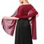Ladiery Sheer Chiffon Tücher und Wraps für Abendkleider, Damen leichter weicher Schal für Hochzeit Braut Schultertuch