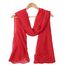 Outrip Damen Baumwollschals Damen Leichter Weicher Modeschal Hals Fester Wickelschal (ZBirdPink)