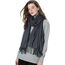 MaaMgic Schal Damen Warm Winter Herbst unifarben Baumwolle mit quasten/fransen, 20+ Farben Einfarbig & Kariert Pashmina Stola Schals MEHRWEG,Dunkel Grau