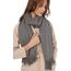 MaaMgic Schal Damen Warm Winter Herbst unifarben Baumwolle mit quasten/fransen, 20+ Farben Einfarbig & Kariert Pashmina Stola Schals MEHRWEG,Grau