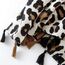 KRUIHAN Frauen Weichen Langen Hals Schal - Damenmode Leopard Tiermuster Cape,Abendgesellschaft Stilvolle Accessoires mit Quaste(Stil B-Beige)