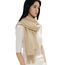 MaaMgic Schal Damen Warm Winter Herbst unifarben Baumwolle mit quasten/fransen, 20+ Farben Einfarbig & Kariert Pashmina Stola Schals MEHRWEG,Creme Braun