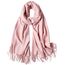MaaMgic Schal Damen Warm Winter Herbst unifarben Baumwolle mit quasten/fransen, 20+ Farben Einfarbig & Kariert Pashmina Stola Schals MEHRWEG,Pink Rosa