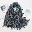 KRUIHAN Frauen Weichen Langen Hals Schal - Damenmode Leopard Tiermuster Cape,Abendgesellschaft Stilvolle Accessoires mit Quaste(Stil B-Blau)