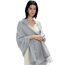 MaaMgic Schal Damen Warm Winter Herbst unifarben Baumwolle mit quasten/fransen, 20+ Farben Einfarbig & Kariert Pashmina Stola Schals MEHRWEG,Hell Grau 2