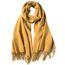 MaaMgic Schal Damen Warm Winter Herbst unifarben Baumwolle mit quasten/fransen, 20+ Farben Einfarbig & Kariert Pashmina Stola Schals MEHRWEG,Dunkel Gelb