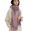 MaaMgic Schal Damen Warm Winter Herbst unifarben Baumwolle mit quasten/fransen, 20+ Farben Einfarbig & Kariert Pashmina Stola Schals MEHRWEG,Beeren Lila 2025