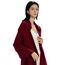 MaaMgic Schal Damen Warm Winter Herbst unifarben Baumwolle mit quasten/fransen, 20+ Farben Einfarbig & Kariert Pashmina Stola Schals MEHRWEG,Wein Rot