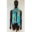 Van Der Rich ® - Tücher Schal Dessin Blumen Größe: 180cm*80cm - Damen (12-Aqua, TU)