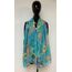 Van Der Rich ® - Tücher Schal Dessin Blumen Größe: 180cm*80cm - Damen (12-Aqua, TU)
