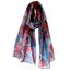 Van Der Rich ® - Tücher Schal Dessin Blumen Größe: 180cm*80cm - Damen (24-Rot-Blau, TU)