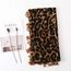 KRUIHAN Frauen Weichen Langen Hals Schal - Damenmode Leopard Tiermuster Cape,Abendgesellschaft Stilvolle Accessoires mit Quaste(Stil B-Braun)