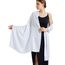 vimate Weißer Schal für Hochzeit, Leichte Pashmina Brautjungfer Schals und Wraps für formelle Abendkleider (DE-Pure Weiß/Silber)