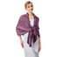 vimate Abendtücher für Kleider - Weiches Pflaumenfarbenes Pashmina Tuch Schal für Damen Hochzeit (DE-Plum & Gold)