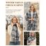 Tuopuda Schal Damen XXL Warm Weich Strickschal Karo, Winterschal Herbstschal Frauen Deckenschal Halstuch Scarf Poncho Cape Geschenk für Frauen, Schwarz + Weiß, Einheitsgröße