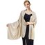 vimate Goldene Schals - Funkelndes Metallic Brautjungfer Tuch für Hochzeiten, Formelles Abendcape(DE-Nude & Silver)