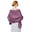 vimate Abendtücher für Kleider - Weiches Pflaumenfarbenes Pashmina Tuch Schal für Damen Hochzeit (DE-Plum & Gold)