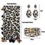 KRUIHAN Schal Damen Winter Schal Leopardenmuster Damen mit Ohrringe und Armband Stola Damen Warm Schals & Tücher für Damen,Geschenke für Frauen,Style B-Schal Beige 3er Set