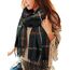 Tuopuda Damen Schal Kariert übergroßer Winter, Schal Quadratisch Deckenschal Karo Tartan Streifen Plaid Muster Fransen Warm XXL Oversized Herbstschal Geschenk für Mama, Grün, Einheitsgröße