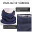 HGDGears Fleece Halswärmer Winddicht Thermo Gestrickt Schlauchschal für Herren Damen Dicker Winter Kaltes Wetter Gestrickter Kreis Schal für Outdoor Sport(blau)