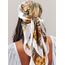 DRESHOW 90x90cm Große Quadratische Schals für Damen Seide Kopftuch Bandanas Haartuch Halstuch Haarschmuck