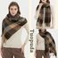 Tuopuda Damen Schal Kariert Pashmina XXL Stolen übergroßer Herbstschal Winterschal Karo Tartan Schultertuch Plaid Deckenschal Modeschal Weicher Warmer Oversized Fransen Poncho, S