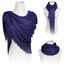 Superora Damen Halstuch Schultertuch Schal Scarf Stola Quadratischer Deckenschal mit Fransen 140 * 140cm