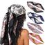 DRESHOW 90x90cm Große Quadratische Schals für Damen 4 Stück Seide Kopftuch Bandanas Haartuch Halstuch Haarschmuck