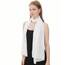Shawl Factory Chiffon Schal Damen Weiß - Seidenweich und Federleicht - Eleganter Halstuch Schal - Polyester Tuch Halstuch Damen Frühling Sommer - Pflegeleichtes Schaltuch - Damenschal Leicht (Weiß)