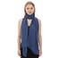 Chiffon Schal Damen Indigo - Seidenweich und Federleicht - Eleganter Halstuch Schal - Polyester Tuch Halstuch Damen Frühling Sommer - Pflegeleichtes Schaltuch - Damenschal Leicht (Indigo)