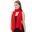 Shawl Factory Chiffon Schal Damen Rot - Seidenweich und Federleicht - Eleganter Halstuch Schal - Polyester Tuch Halstuch Damen Frühling Sommer - Pflegeleichtes Schaltuch - Damenschal Leicht (Rot)