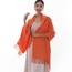 RIIQIICHY Damen Schal Orange Stola Festlich für Abendkleid Pashmina Schals Tücher für Frauen Hochzeit Schultertuch Frühling Winter Schal Warme Kuschelig