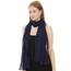 Chiffon Schal Damen Marineblau - Seidenweich und Federleicht - Eleganter Halstuch Schal - Polyester Tuch Halstuch Damen Frühling Sommer - Pflegeleichtes Schaltuch - Damenschal Leicht (Marineblau)