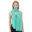 Shawl Factory Chiffon Schal Damen Minze - Seidenweich und Federleicht - Eleganter Halstuch Schal - Polyester Tuch Halstuch Damen Frühling Sommer - Pflegeleichtes Schaltuch - Damenschal Leicht (Minze)
