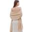 RIIQIICHY Damen Schal Beige Stola Festlich für Abendkleid Pashmina Schals Tücher für Frauen Hochzeit Schultertuch Frühling Winter Schal Warme Kuschelig