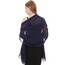 Chiffon Schal Damen Marineblau - Seidenweich und Federleicht - Eleganter Halstuch Schal - Polyester Tuch Halstuch Damen Frühling Sommer - Pflegeleichtes Schaltuch - Damenschal Leicht (Marineblau)