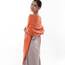 RIIQIICHY Damen Schal Orange Stola Festlich für Abendkleid Pashmina Schals Tücher für Frauen Hochzeit Schultertuch Frühling Winter Schal Warme Kuschelig