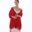 RIIQIICHY Damen Schal Rot Stola Festlich für Abendkleid Pashmina Schals Tücher für Frauen Hochzeit Schultertuch Frühling Winter Schal Warme Kuschelig