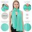 Shawl Factory Chiffon Schal Damen Minze - Seidenweich und Federleicht - Eleganter Halstuch Schal - Polyester Tuch Halstuch Damen Frühling Sommer - Pflegeleichtes Schaltuch - Damenschal Leicht (Minze)