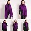 Arctic Penguin Pashmina Schal Kaschmir Stolen Damen Schultertuch für Frauen Hochzeit Kaschmirschal Herren Umschlagtuch Winter/ (Violett)