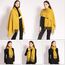 Arctic Penguinp Pashmina Schal Kaschmir Stolen Damen Schultertuch für Frauen Hochzeit Kaschmirschal Herren Umschlagtuch Winter/ (Gelb)