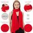 Shawl Factory Chiffon Schal Damen Rot - Seidenweich und Federleicht - Eleganter Halstuch Schal - Polyester Tuch Halstuch Damen Frühling Sommer - Pflegeleichtes Schaltuch - Damenschal Leicht (Rot)
