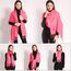 Arctic Penguin Pashmina Schal Kaschmir Stolen Damen Schultertuch für Frauen Hochzeit Kaschmirschal Herren Umschlagtuch Winter/ (Wassermelonenrot)