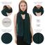 Chiffon Schal Damen Dunkelgrün - Seidenweich und Federleicht - Eleganter Halstuch Schal - Polyester Tuch Halstuch Damen Frühling Sommer - Pflegeleichtes Schaltuch - Damenschal Leicht (Dunkelgrün)