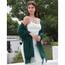 RIIQIICHY Damen Schal Grün Stola Festlich für Abendkleid Pashmina Schals Tücher für Frauen Hochzeit Schultertuch Frühling Winter Schal Warme Kuschelig