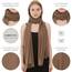 Shawl Factory Chiffon Schal Damen Taupe - Seidenweich und Federleicht - Eleganter Halstuch Schal - Polyester Tuch Halstuch Damen Frühling Sommer - Pflegeleichtes Schaltuch - Damenschal Leicht (Taupe)