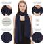 Chiffon Schal Damen Marineblau - Seidenweich und Federleicht - Eleganter Halstuch Schal - Polyester Tuch Halstuch Damen Frühling Sommer - Pflegeleichtes Schaltuch - Damenschal Leicht (Marineblau)