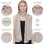 Shawl Factory Chiffon Schal Damen Grau - Seidenweich und Federleicht - Eleganter Halstuch Schal - Polyester Tuch Halstuch Damen Frühling Sommer - Pflegeleichtes Schaltuch - Damenschal Leicht (Grau)